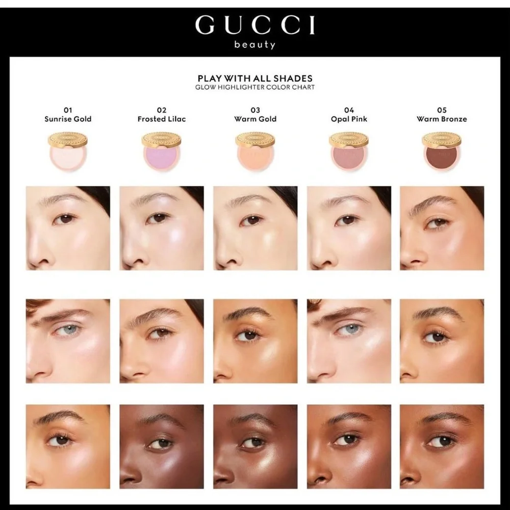 Gucci Glow Highlighter Pressed Powder in Frosted Lilac. - Picture 11 of 12